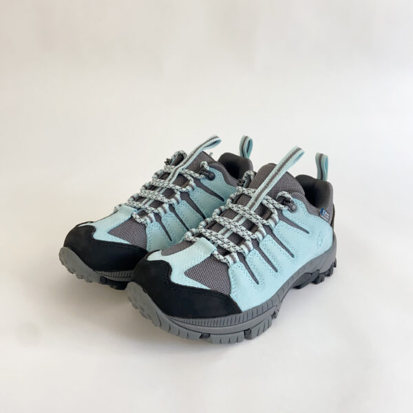 Light Blue Outdoor Hiking Shoes – Durable Non-Slip Traction Sole, Breathable Mesh Fabric & Stylish Grey-Black Accent Design - Image 3