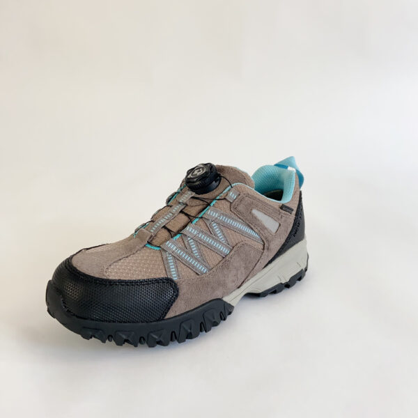 Outdoor Hiking Shoes – Adjustable Knob Lacing System, Durable Non-Slip Sole & Stylish Khaki Teal Accent Design - Image 2