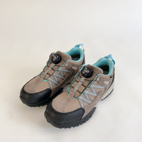 Outdoor Hiking Shoes – Adjustable Knob Lacing System, Durable Non-Slip Sole & Stylish Khaki Teal Accent Design - Image 3