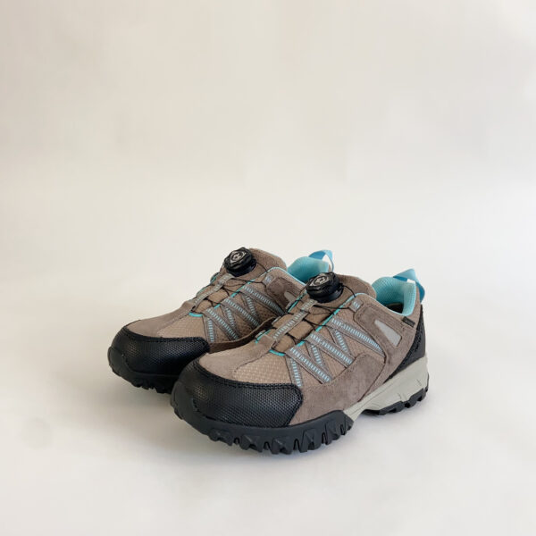 Outdoor Hiking Shoes – Adjustable Knob Lacing System, Durable Non-Slip Sole & Stylish Khaki Teal Accent Design - Image 4